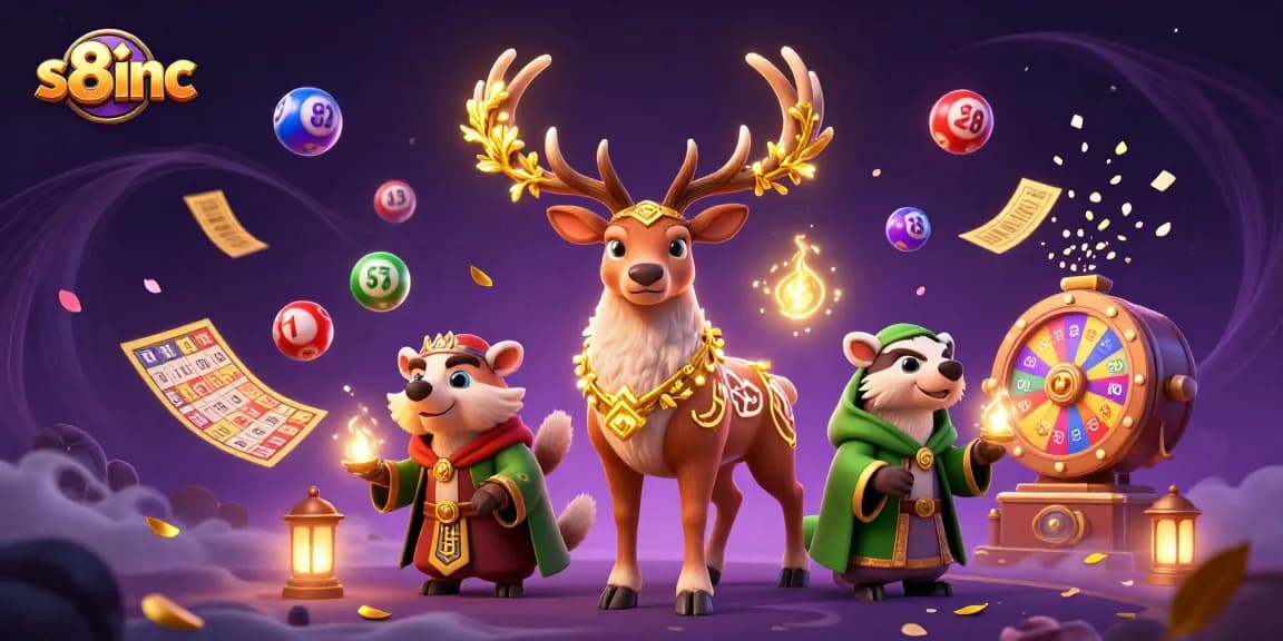 Experience the thrill of s8inc as Celtic druid stag and badger reveal exciting lottery games.