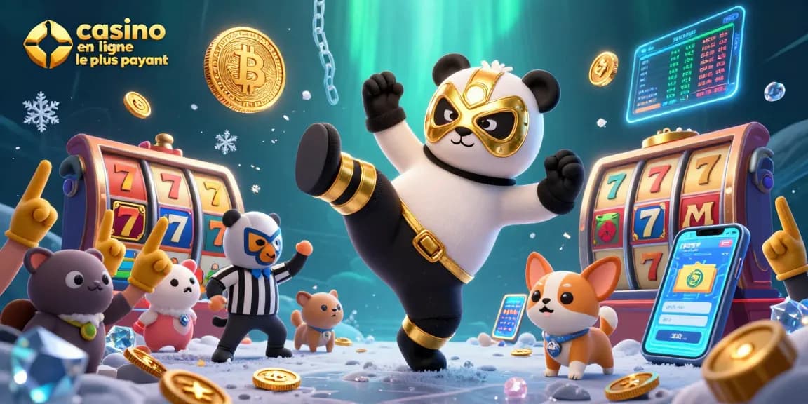 Ce jubilatoire spectacle de casino en ligne le plus payant est captivant avec le panda lutteur et ses spectateurs en folie.