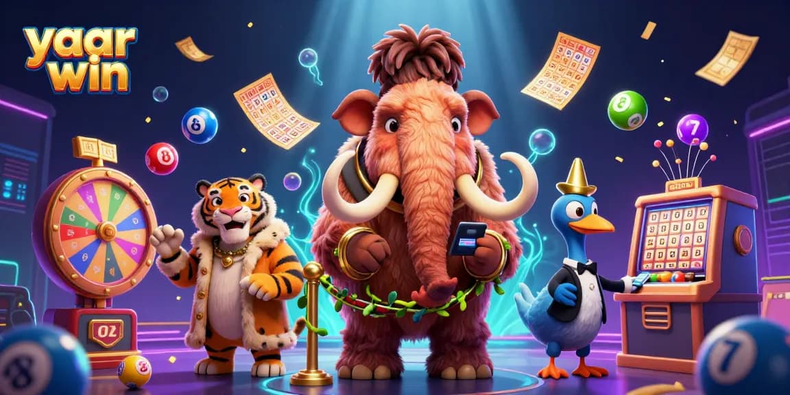 Experience engaging gameplay at yaar win with our vibrant casino illustration featuring lottery fun!