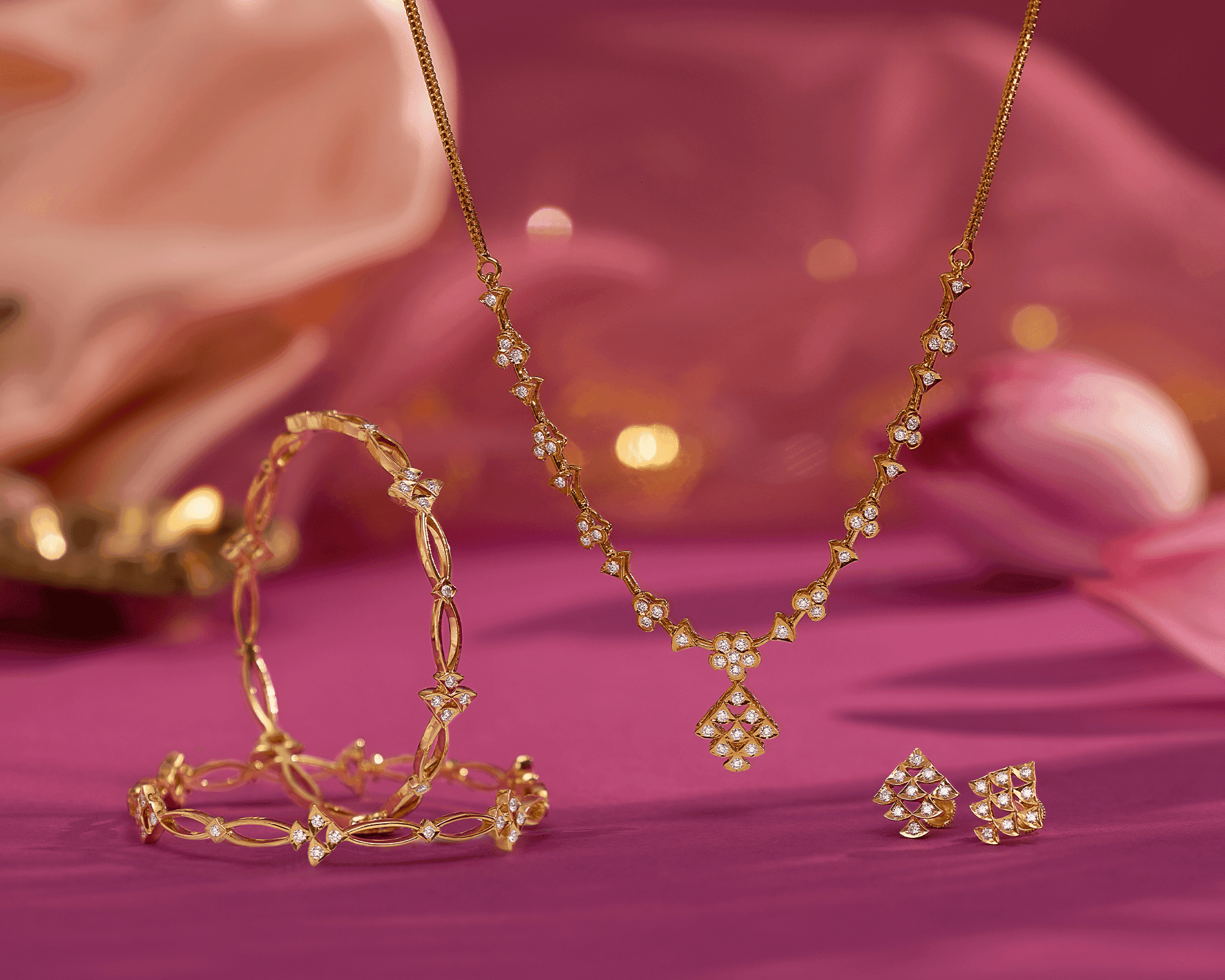 Bridal diamond necklace – Dazzling Bridal Diamond Necklace at London Diamond Online