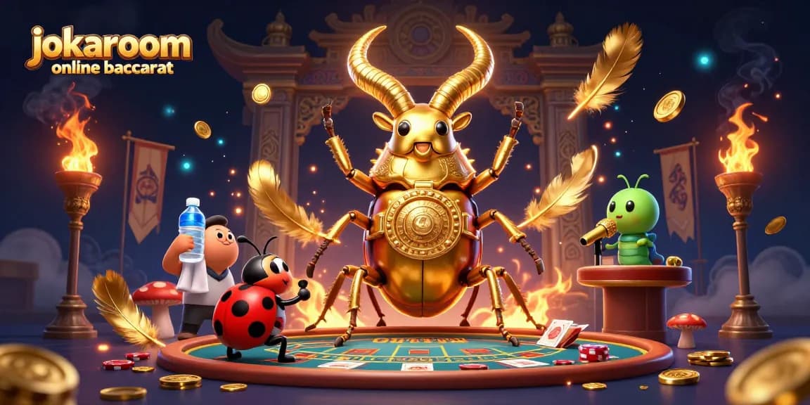 Experience excitement with jokaroom online baccarat illustrated in a vibrant 3D battle scene.