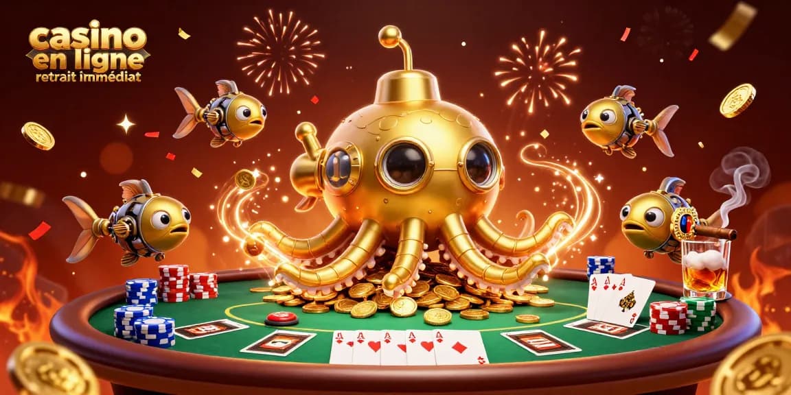 Profitez de vos gains avec casino en ligne retrait immédiat à travers une scène festive et colorée.