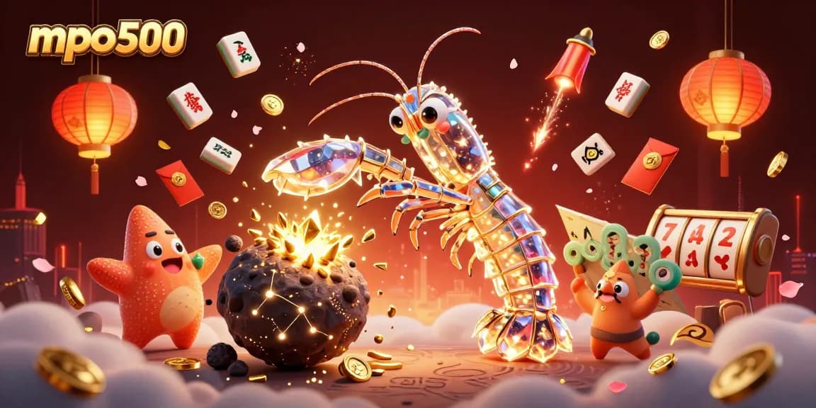 MPO500 offers thrilling experiences with a rich 3D scene featuring galactic samurai in action and vibrant casino elements.