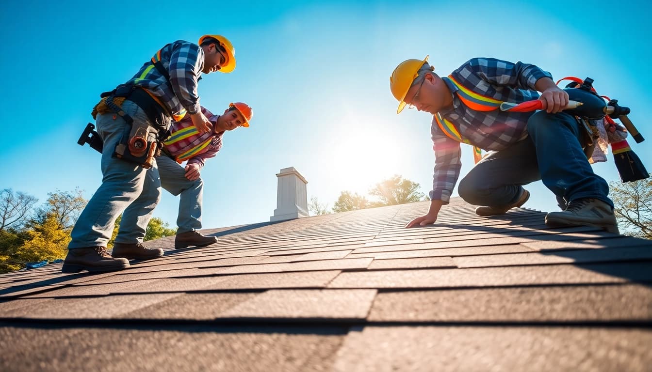 Enhance your roofing twinsburg ohio project with professional contractors installing durable shingles.