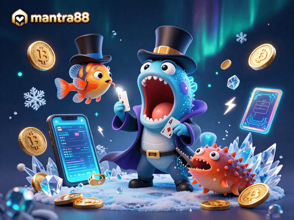 Engage with mantra88 immersive games through vibrant neon patterns and magic-themed characters.