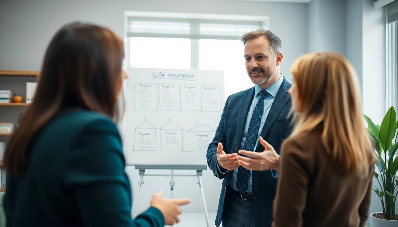 Life insurance explained Canada financial advisor illustrates options for clients