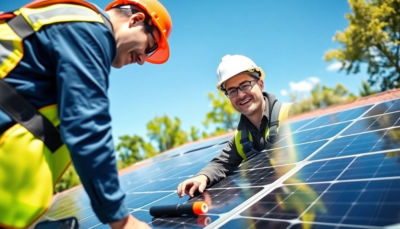 Expert technician repairing solar panels for a professional solar repair company New Jersey, highlighting quality service.