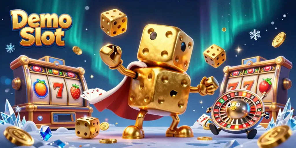 Spin the reels with Demo Slot in this energetic, vibrant gaming illustration