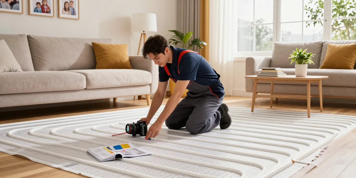 Underfloor heating installation in modern home; click here for guidance on enhancing comfort.