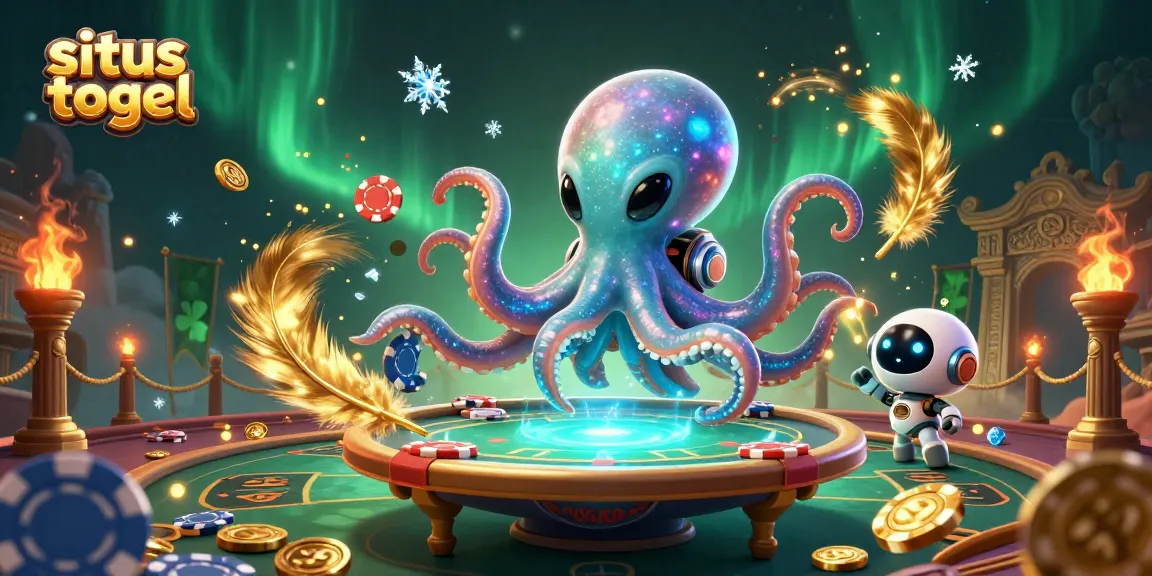 Engage in situs togel excitement with a vibrant 3D alien poker scene, showcasing immersive gameplay.