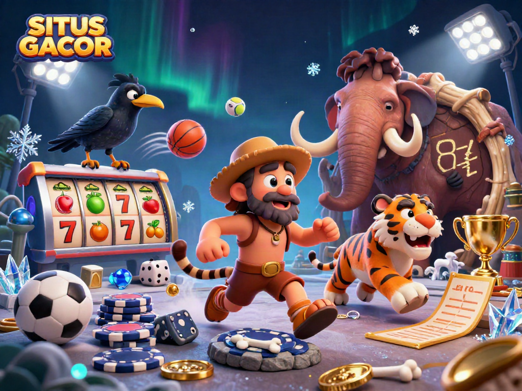 SITUS GACOR brings thrilling casino excitement with dynamic prehistoric elements and vibrant characters.