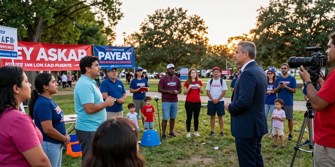 Casey Askar addressing supporters at a community event in FL-22.