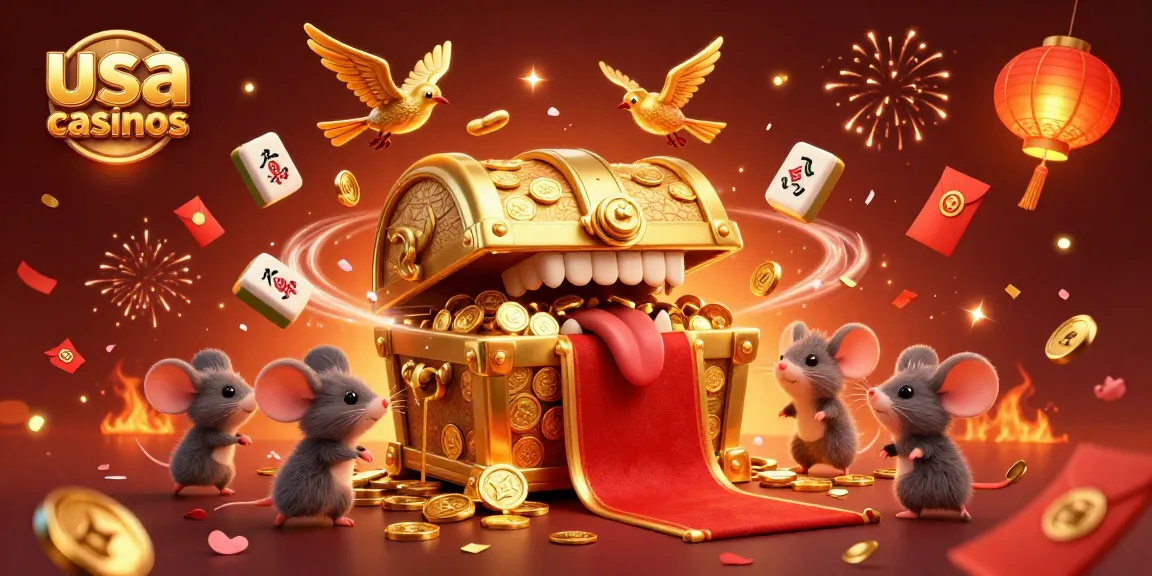 Experience the allure of usa casinos with a vibrant treasure chest scene, captivating adventurers amidst golden rewards.