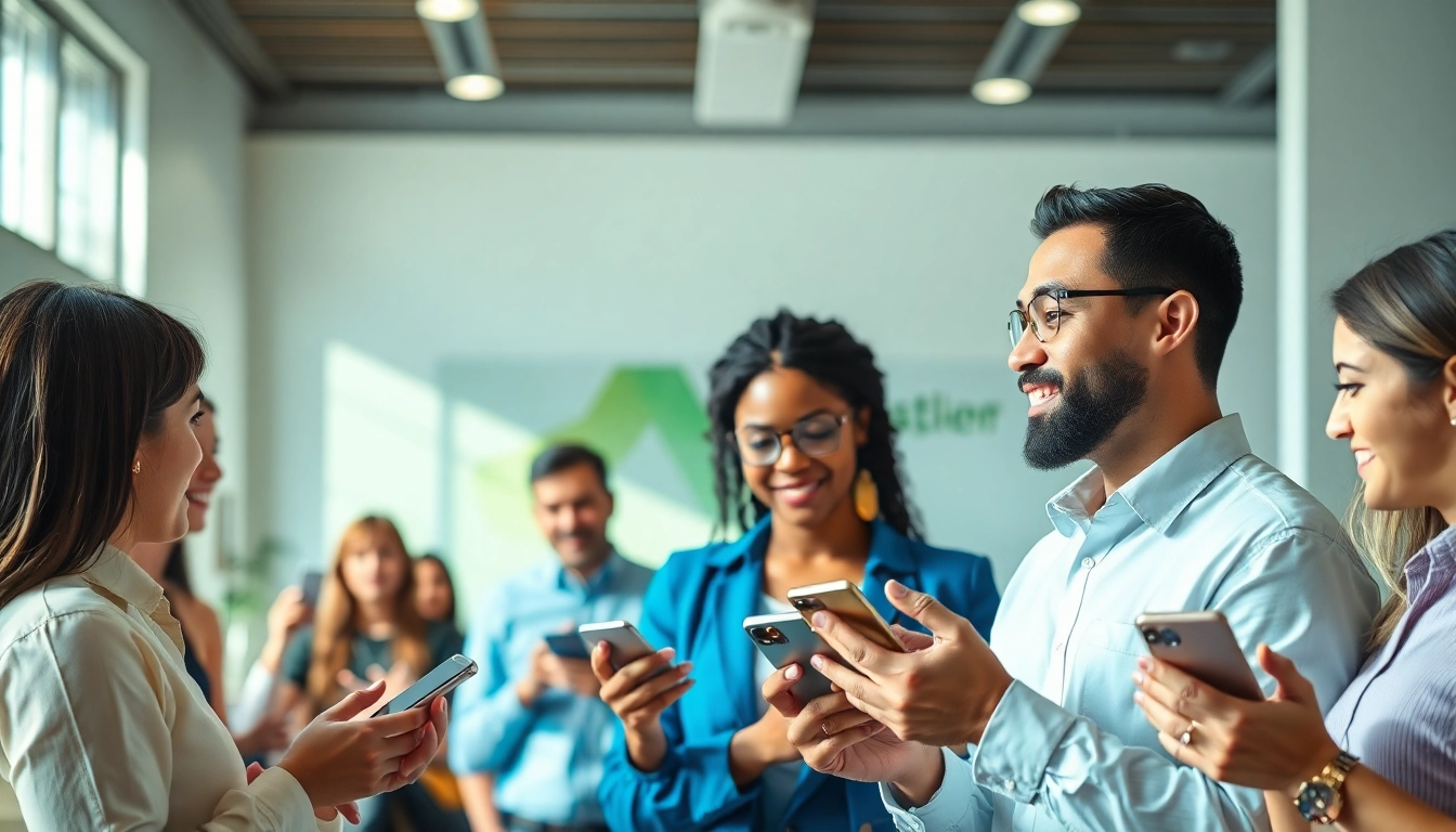Exchange cash for phones Maumelle AR with engaged customers in a retail setting.