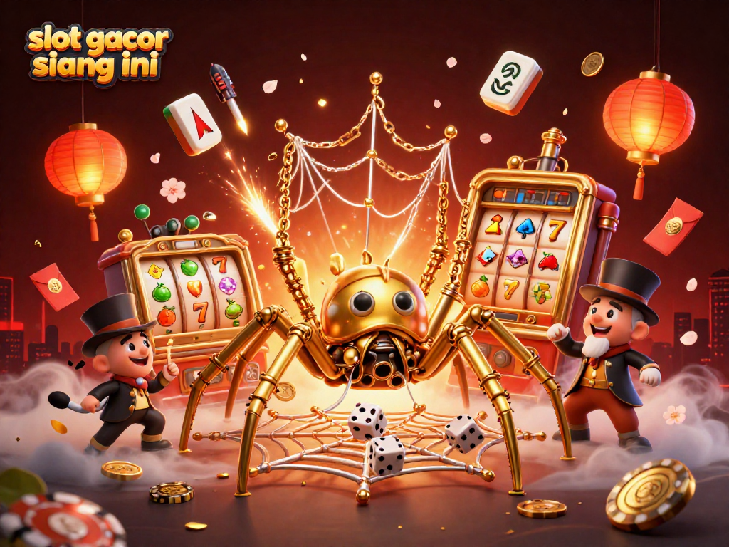 Experience thrilling slot gacor siang ini moments in a vibrant 3D casino scene with exciting game elements.