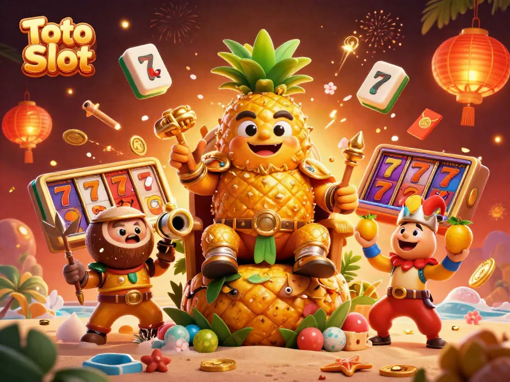 Gambarkan petualangan seru di Toto Slot dengan raja nanas emas dan karakter unik, menangkan hadiah besar!
