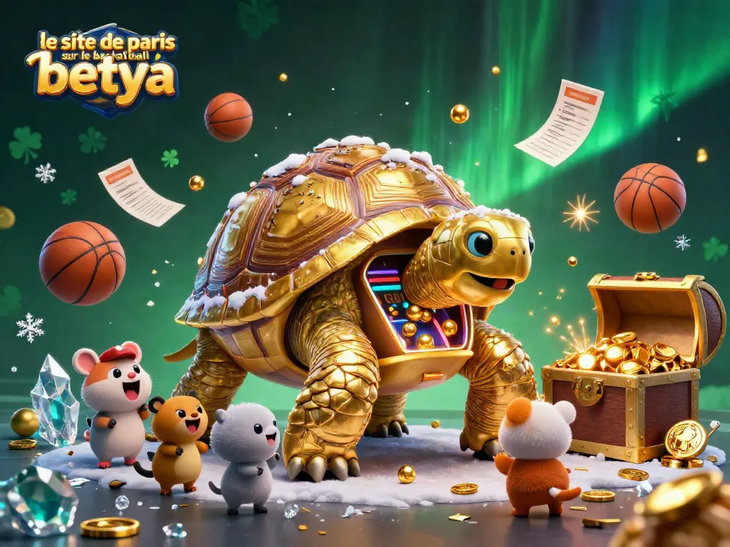 Experience le site de paris sur le basketball betya with vibrant pinball-themed 3D sports betting illustration.