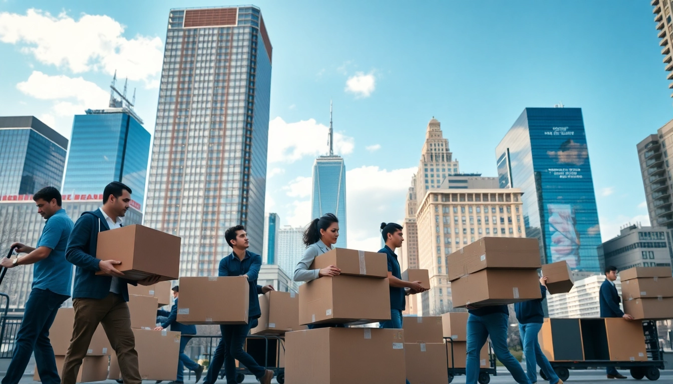 Office Moving Services NYC team working efficiently during an office relocation