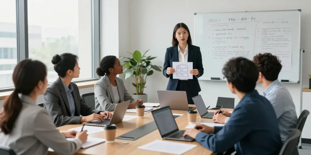 Professionelle Besprechung über MPU wegen Straftaten mit engagierten Teilnehmern und Dokumenten