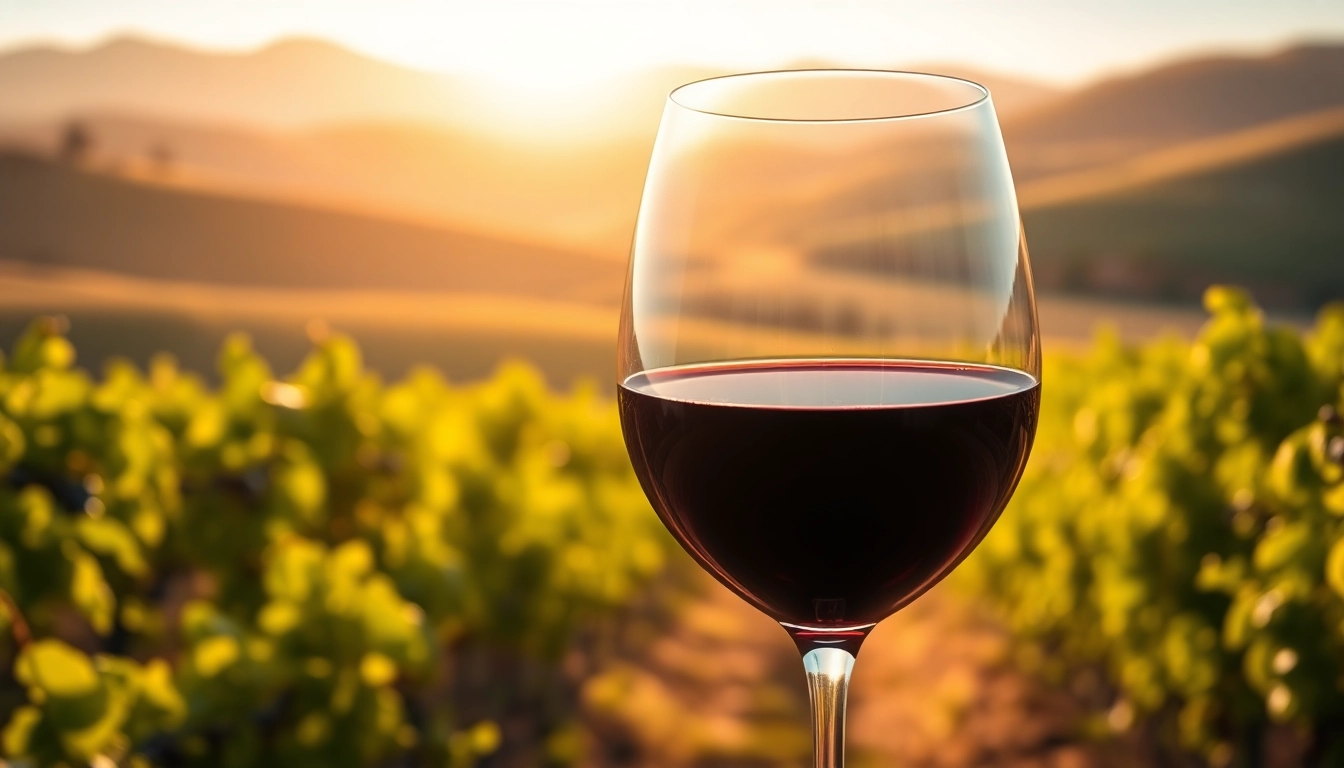 A glass showcasing Silt Petite Sirah Clarksburg nestled amidst a scenic vineyard.