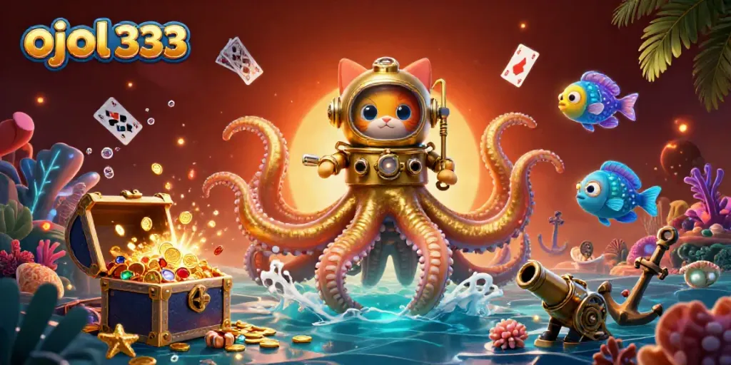 Capture thrilling gameplay in ojol 333 with vibrant characters amidst a treasure-filled scene.