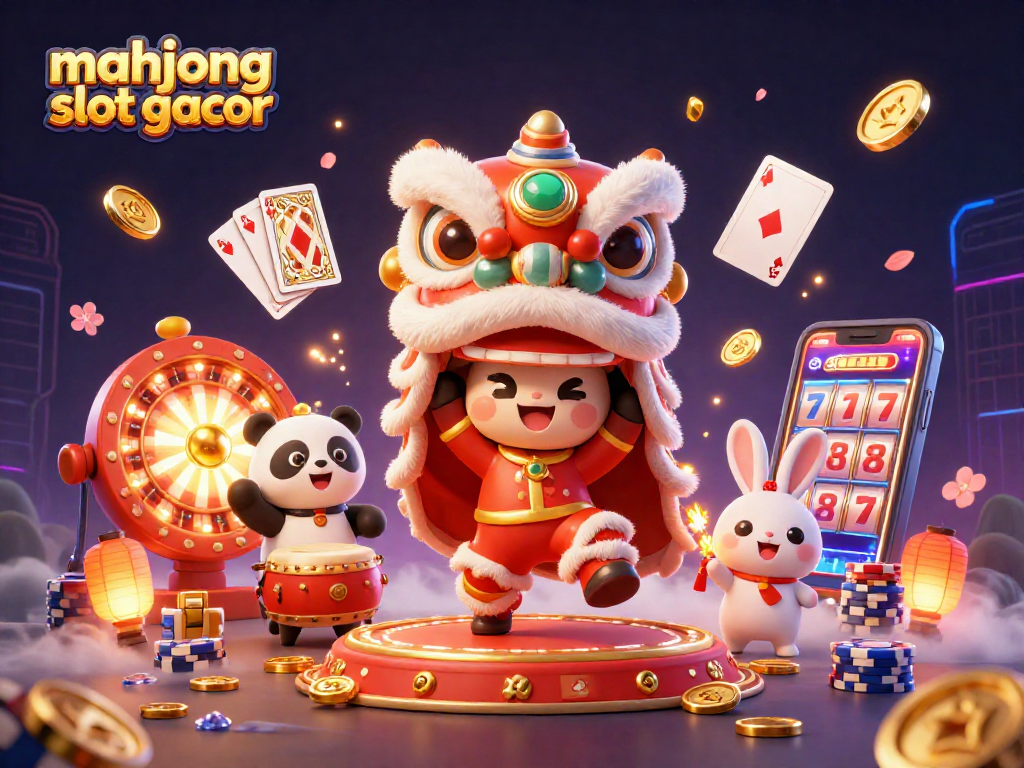Experience the excitement of winning with mahjong slot gacor through a vibrant casino-themed illustration.