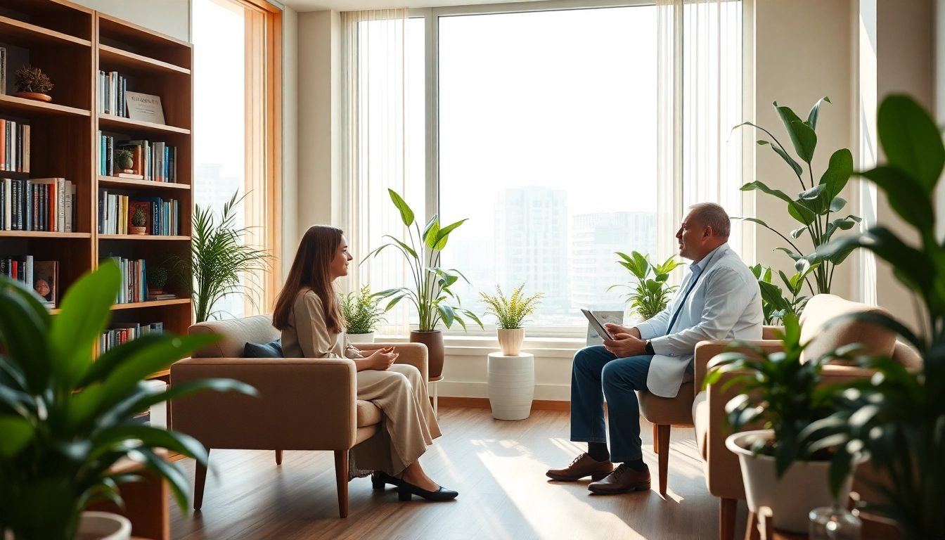 Affordable psychiatrist in dubai providing a consultation in a relaxing office environment.