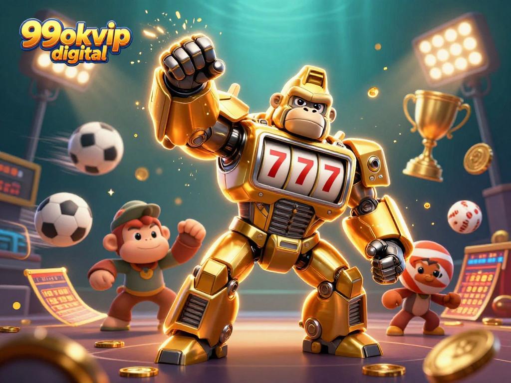 Join the excitement at 99okvip digital with a vibrant mech-themed sports betting scene.