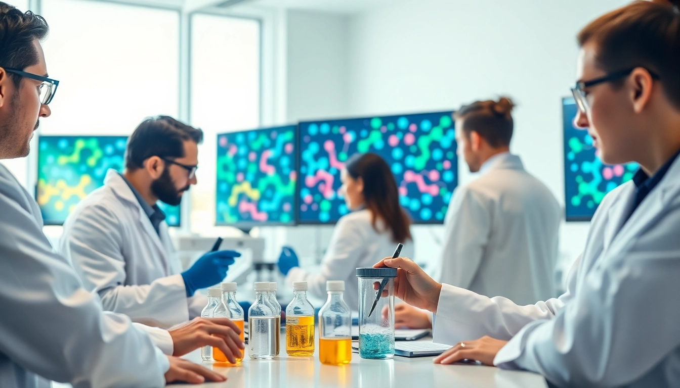 Engaging scene with researchers examining peptides to buy cagrilintide for effective solutions.