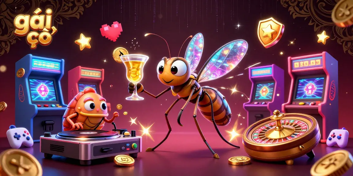 Exciting scene depicting gái gọi themed casino illustration with unique characters and vibrant gaming elements.