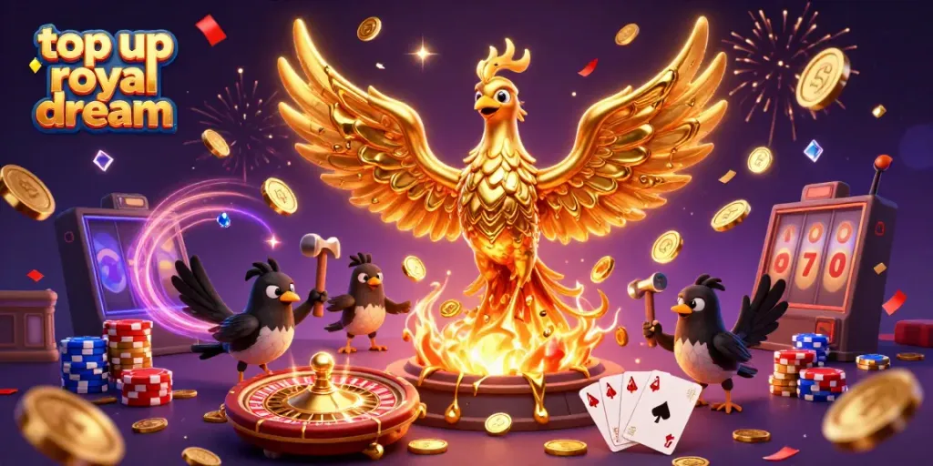 Mendapatkan koin tambahan melalui top up royal dream di Flazz Gaming dengan desain menarik