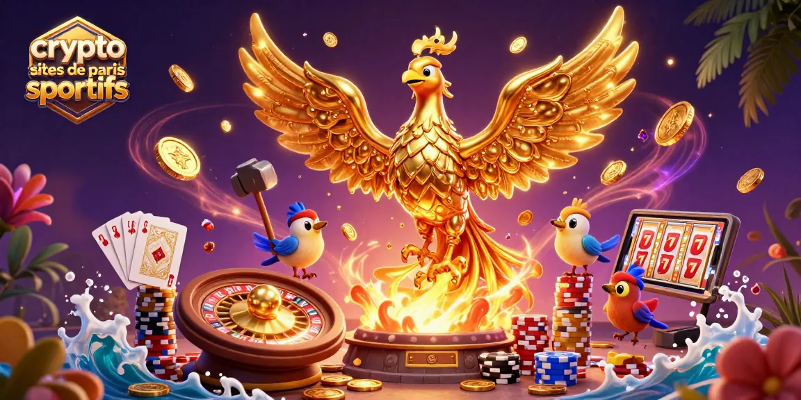 Pariez sur les meilleurs crypto sites de paris sportifs avec cette illustration dynamique de casino.