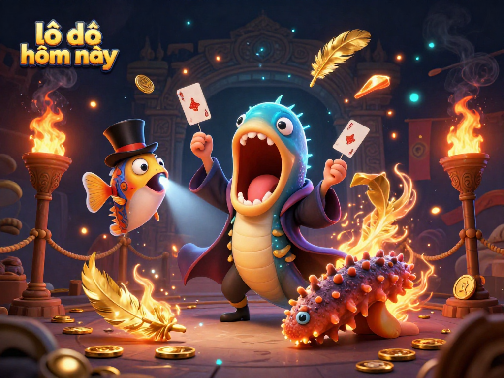 lô đề hôm nay themed illustration depicting a magical underwater casino scene.